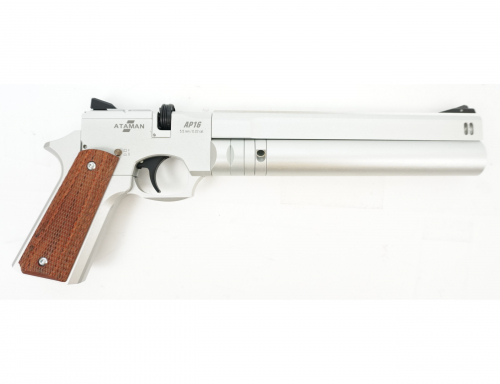 Пневматический пистолет PCP ATAMAN AP16 серебро,стандарт, металл 5.5 (522/S)