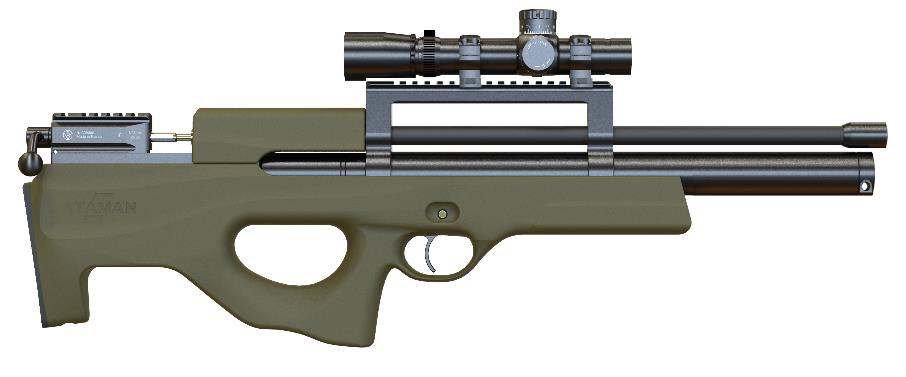 Пневматическая винтовка PCP ATAMAN ML15 Булл-Пап (Soft-Touch Оливковый) 6.35
