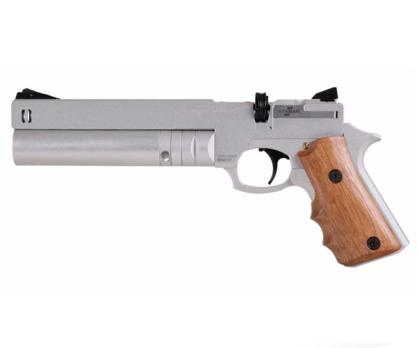 Пневматический пистолет PCP ATAMAN AP16 серебро,компакт, металл 5.5 (512/S)