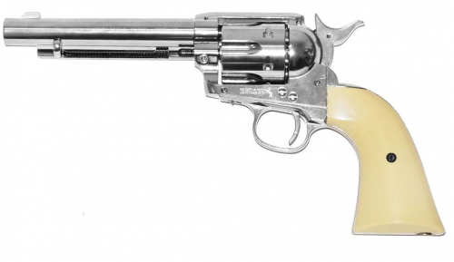 Пневматический револьвер Umarex Colt SAA 45 PELLET nickel
