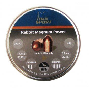 Пули пневматические H&N Rabbit Magnum Power 5,5мм 1,67г (200шт)