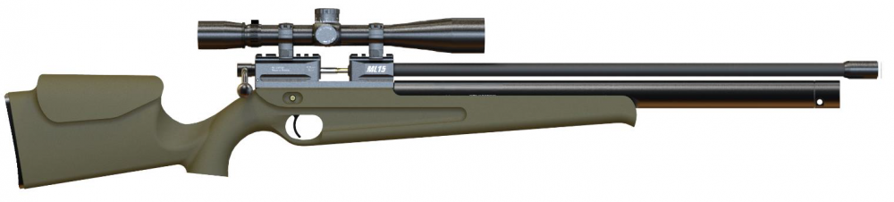 Пневматическая винтовка PCP ATAMAN ML15 Карабин (Soft-Touch Оливковый) 5.5