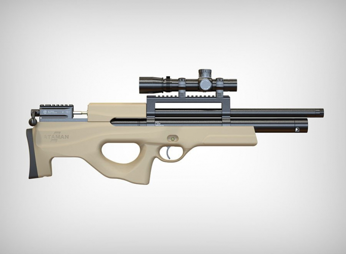 Пневматическая винтовка PCP ATAMAN M2R Булл-пап Тип-1 (Soft-Touch Песочный) 6.35