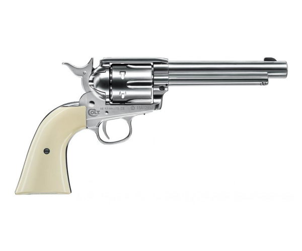 Пневматический револьвер Umarex Colt SAA 45 BB nickel