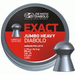 Пули пневматические JSB Exact Diabolo Jumbo Heavy 5,52мм 1,175г (500шт)