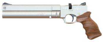 Пневматический пистолет PCP ATAMAN AP16 серебро, стандарт, дерево 4.5 (421/S)