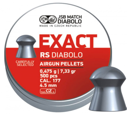 Пули пневматические JSB Exact RS Diabolo 4,52мм 0,475г (500шт)