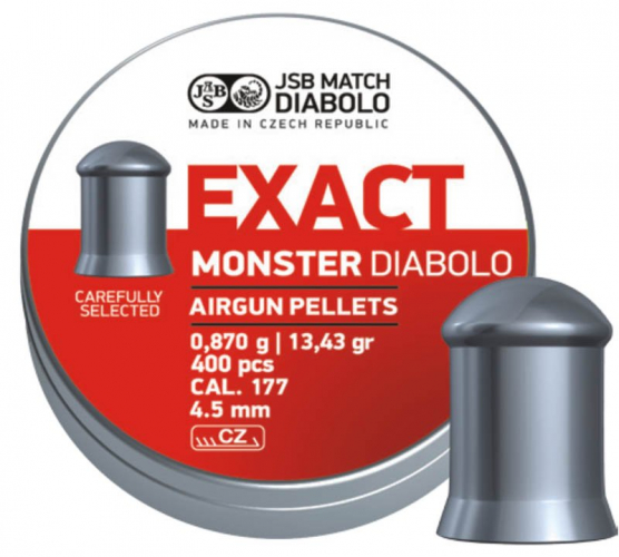 Пули пневматические JSB Exact Diabolo Monster 4,52мм 0,87г (400шт)