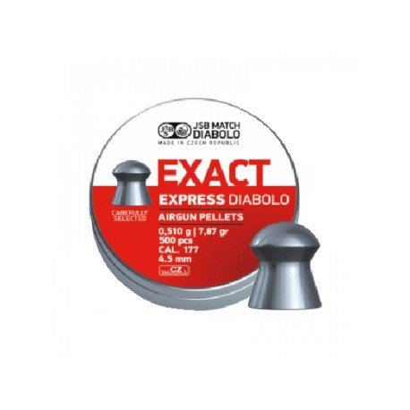 Пули пневматические JSB Exact Express Diabolo 4,5мм 0,51г (500шт)