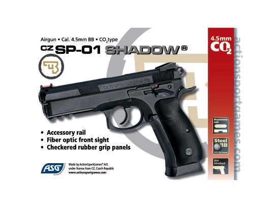 Пневматический пистолет ASG CZ SP-01 shadow
